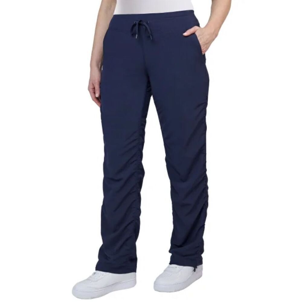 KIRKLAND SIGNATURE Women’s Active Pants 3X Blue Side Ruching Stretch Pockets NWT - Picture 5 of 10